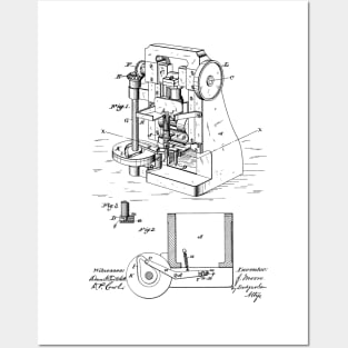 Bullet Machine Vintage Patent Hand Drawing Posters and Art